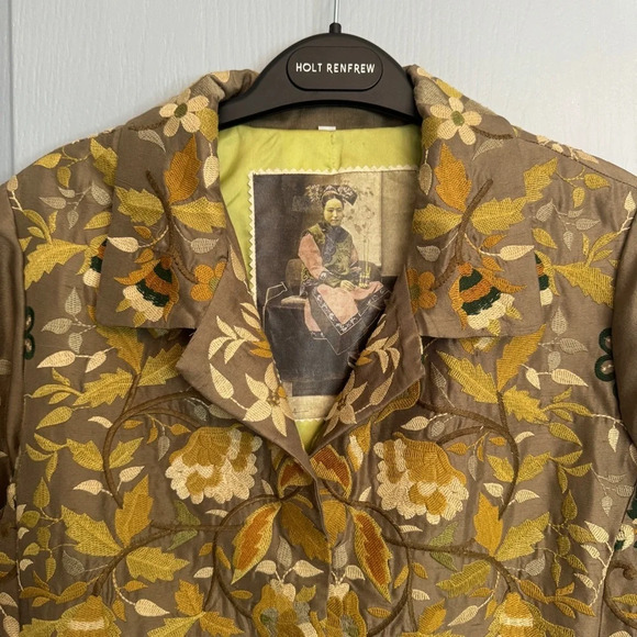 Johnny Was Biya Embroidered Floral Cropped Blazer Jacket Size S Boho Artsy READ - Picture 3 of 13